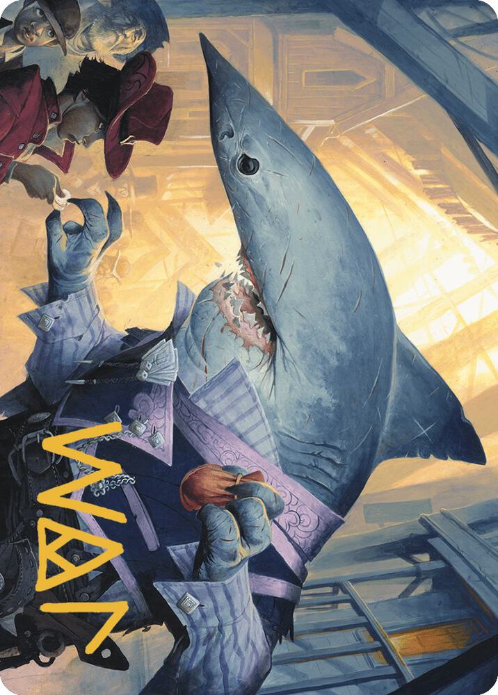 Loan Shark Art Card (Gold-Stamped Signature) 6 card from Art Series: Outlaws of Thunder Junction