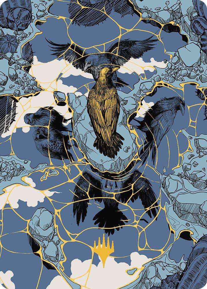 Fractured Identity Art Card (Gold-Stamped Planeswalker Symbol) 46 card from Art Series: Outlaws of Thunder Junction