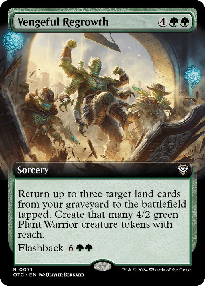 Vengeful Regrowth (Extended Art) 71 card from Commander: Outlaws of Thunder Junction