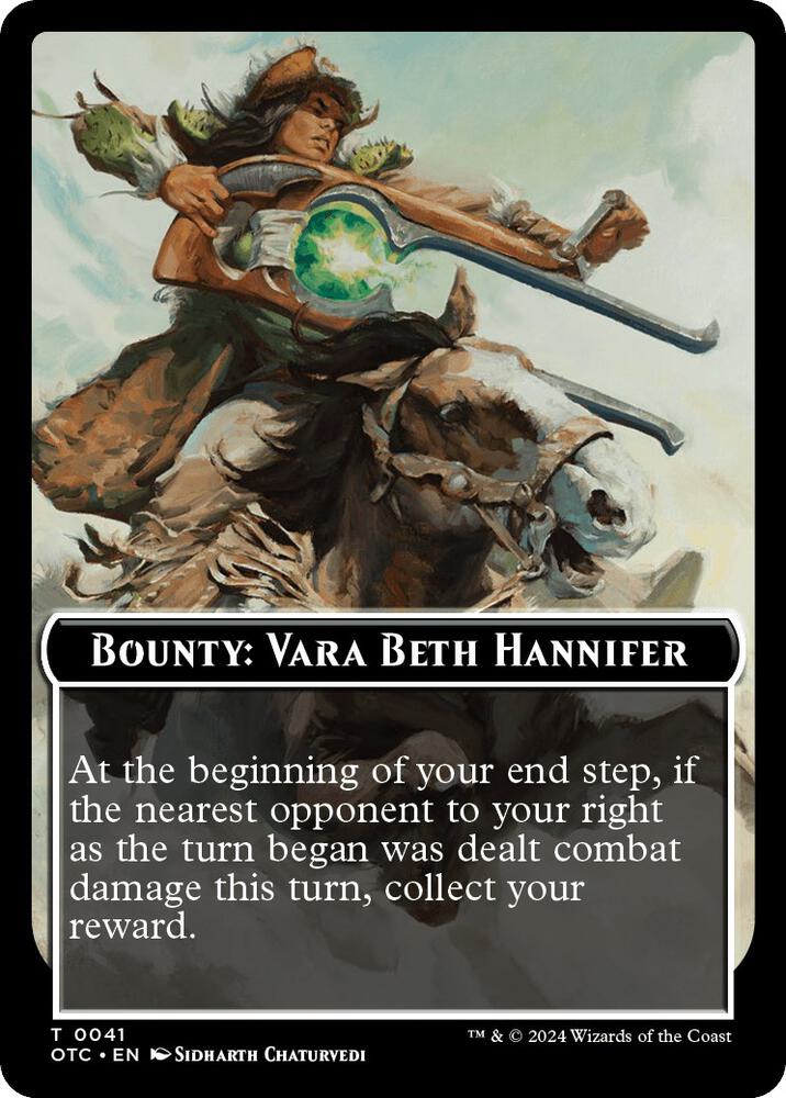 Bounty: Vara Beth Hannifer // Bounty Rules Double-Sided Token 41 card from Commander: Outlaws of Thunder Junction