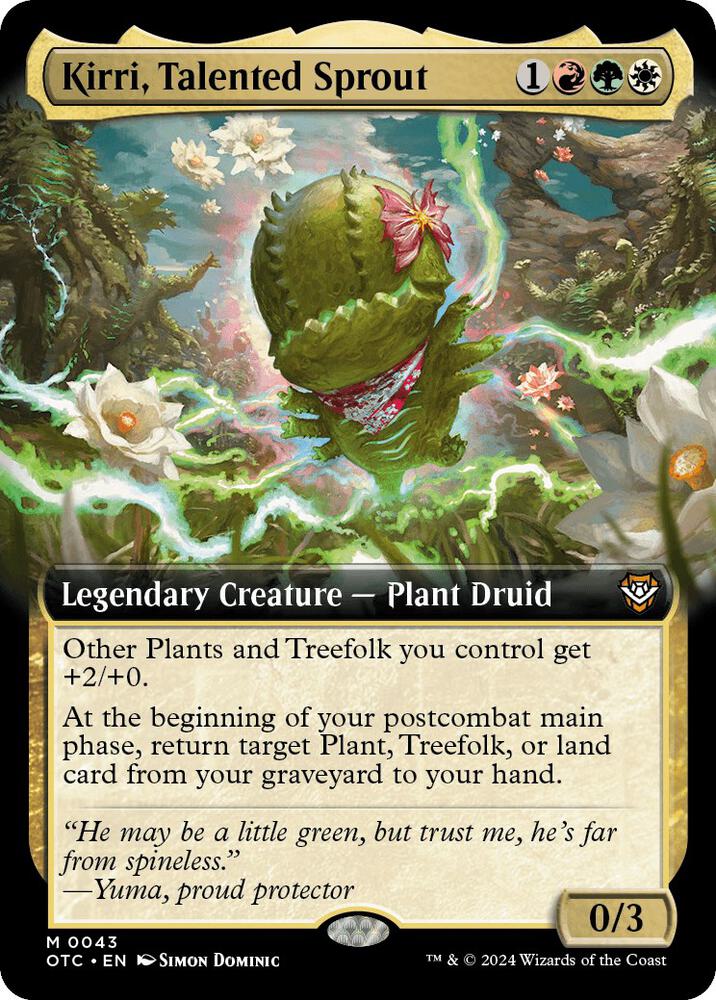 Kirri, Talented Sprout (Extended Art) 43 card from Commander: Outlaws of Thunder Junction