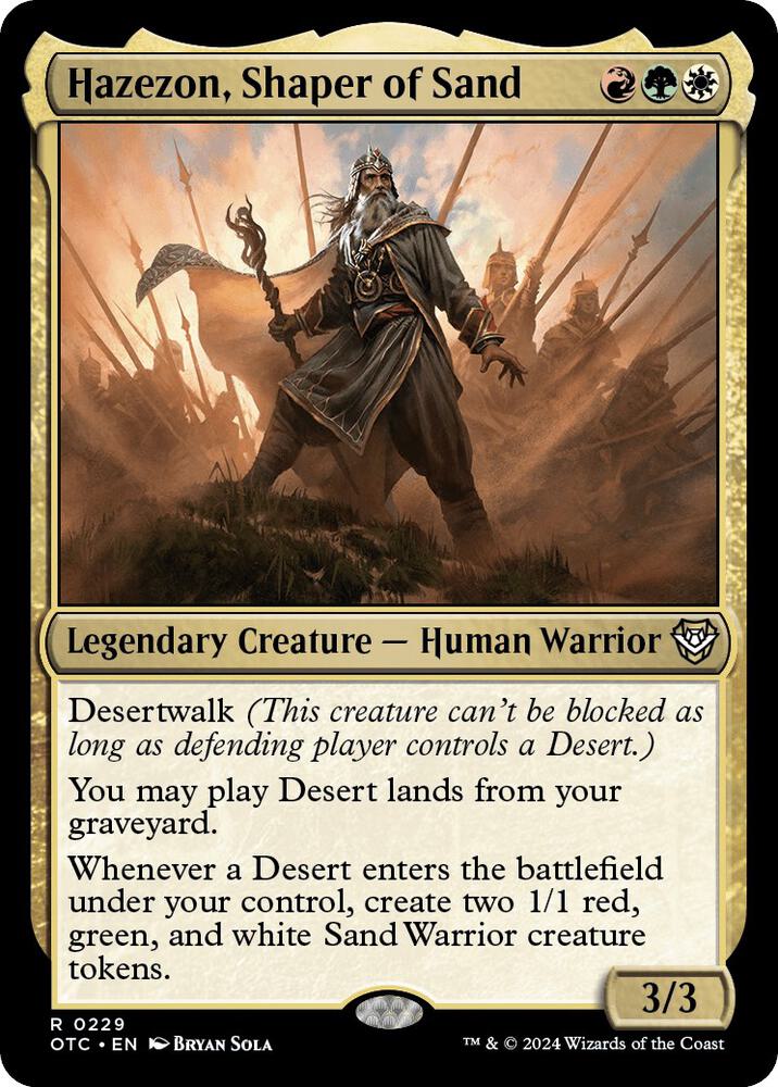 Hazezon, Shaper of Sand 229 card from Commander: Outlaws of Thunder Junction