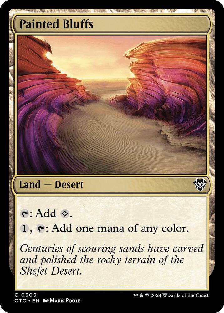 Painted Bluffs 309 card from Commander: Outlaws of Thunder Junction