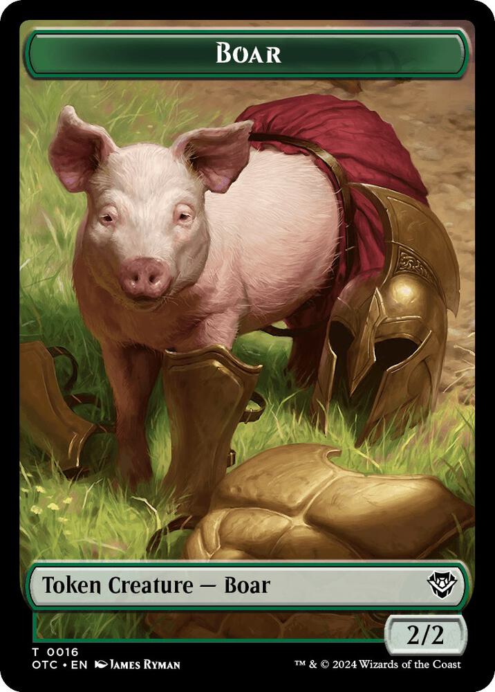 Boar // Drake Double-Sided Token 16 // 5 card from Commander: Outlaws of Thunder Junction