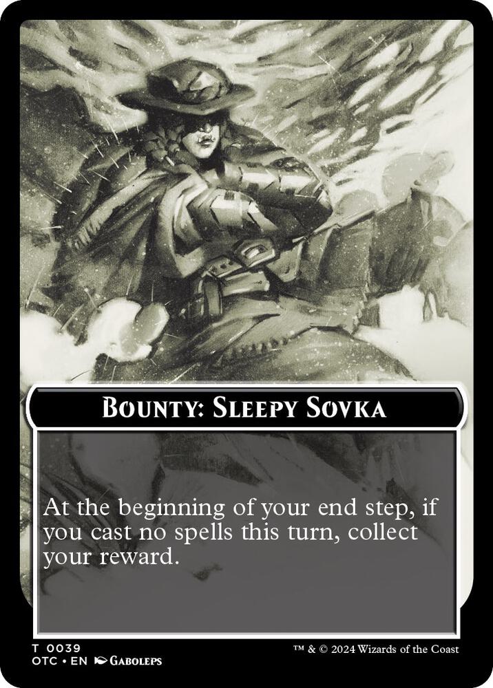 Bounty: Sleepy Sovka // Bounty Rules Double-Sided Token 39 card from Commander: Outlaws of Thunder Junction