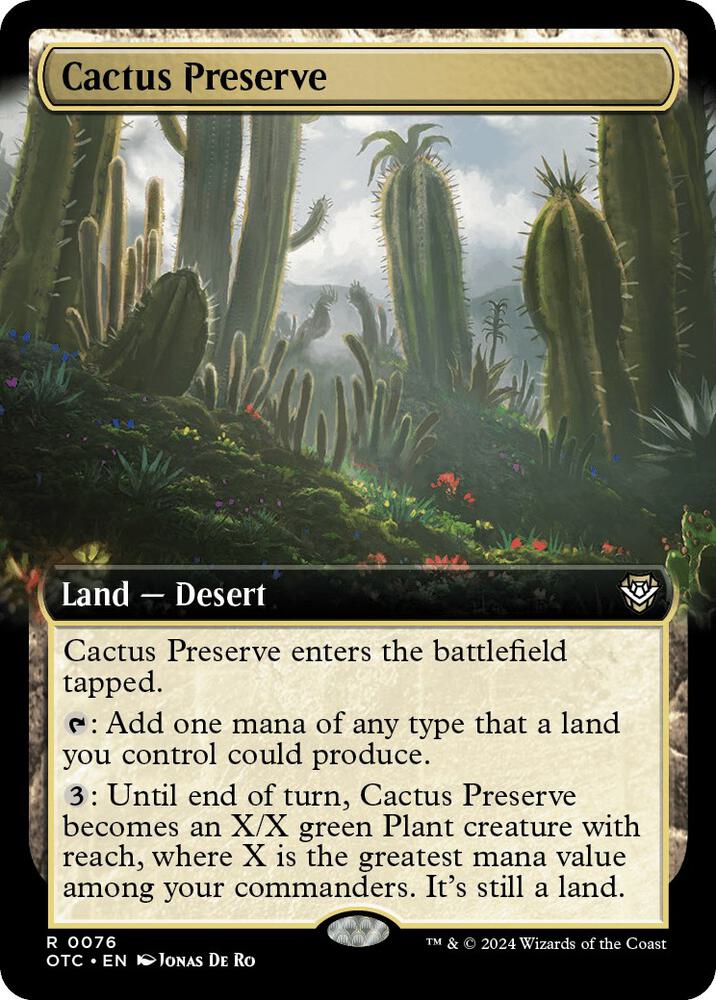 Cactus Preserve (Extended Art) 76 card from Commander: Outlaws of Thunder Junction
