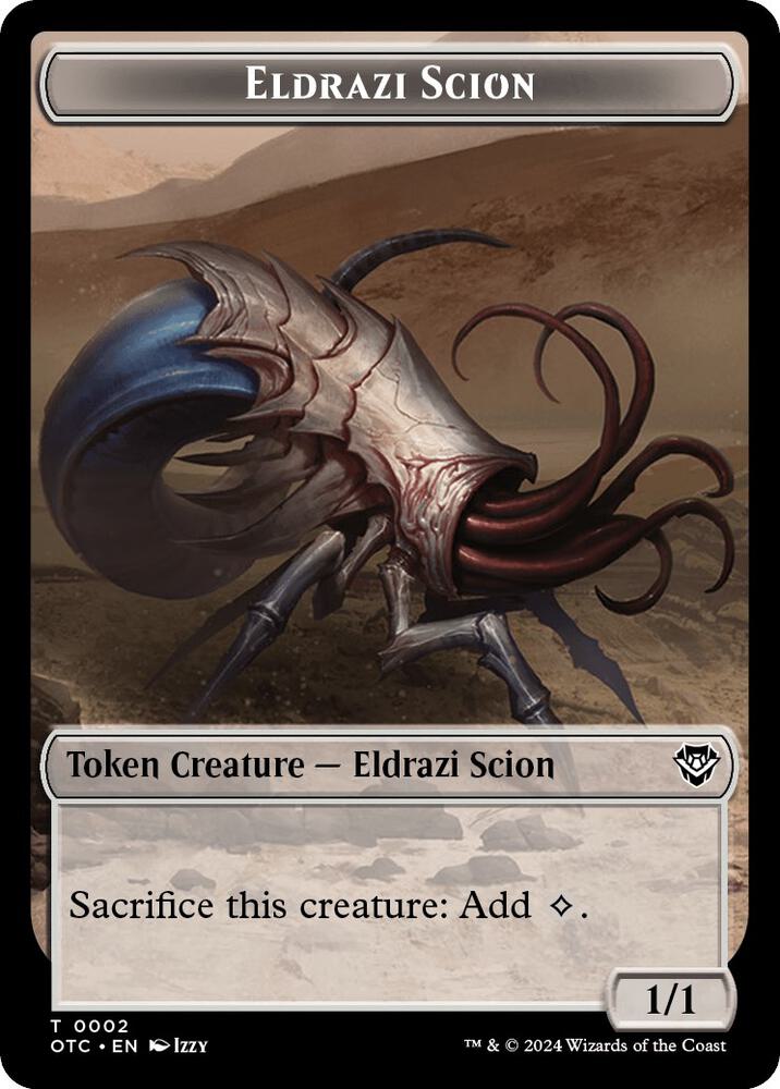 Eldrazi Scion // Treasure Double-Sided Token 2 // 18 card from Commander: Outlaws of Thunder Junction
