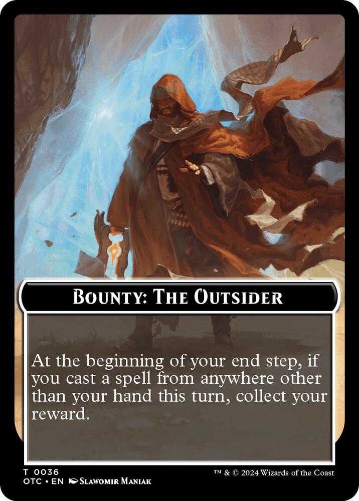 Bounty: The Outsider // Bounty Rules Double-Sided Token 36 card from Commander: Outlaws of Thunder Junction