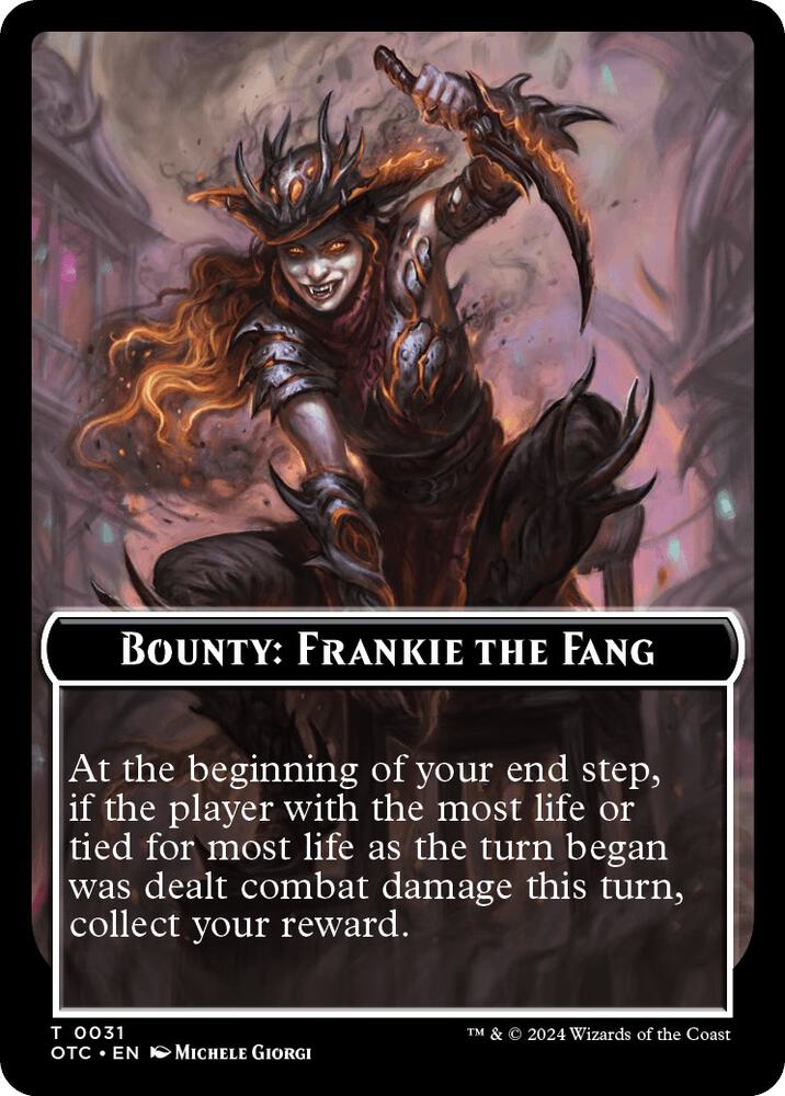 Bounty: Frankie the Fang // Bounty Rules Double-Sided Token 31 card from Commander: Outlaws of Thunder Junction