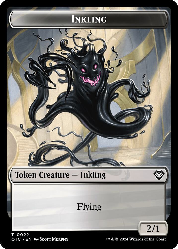 Inkling // Treasure Double-Sided Token 22 // 18 card from Commander: Outlaws of Thunder Junction