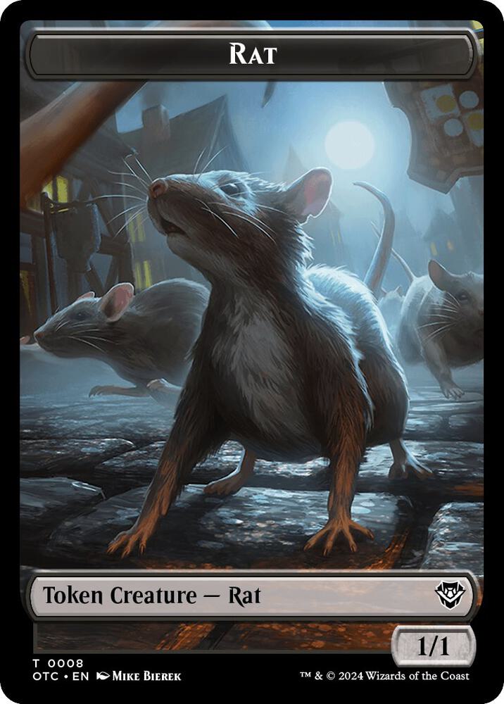 Rat // Blood Double-Sided Token 8 // 24 card from Commander: Outlaws of Thunder Junction