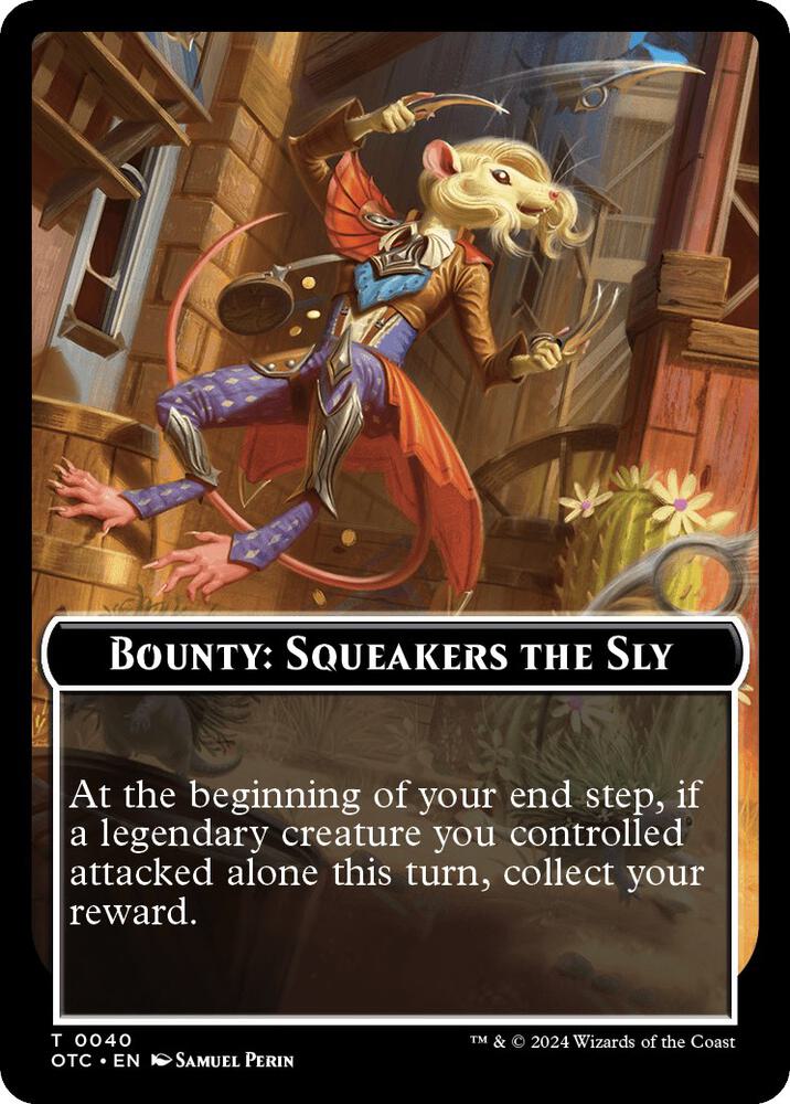 Bounty: Squeakers the Sly // Bounty Rules Double-Sided Token 40 card from Commander: Outlaws of Thunder Junction