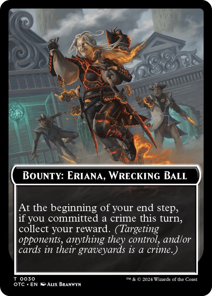 Bounty: Eriana, Wrecking Ball // Bounty Rules Double-Sided Token 30 card from Commander: Outlaws of Thunder Junction