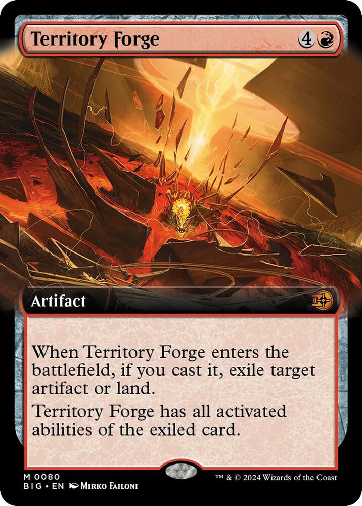 Territory Forge (Extended Art) 80 card from Outlaws of Thunder Junction: The Big Score