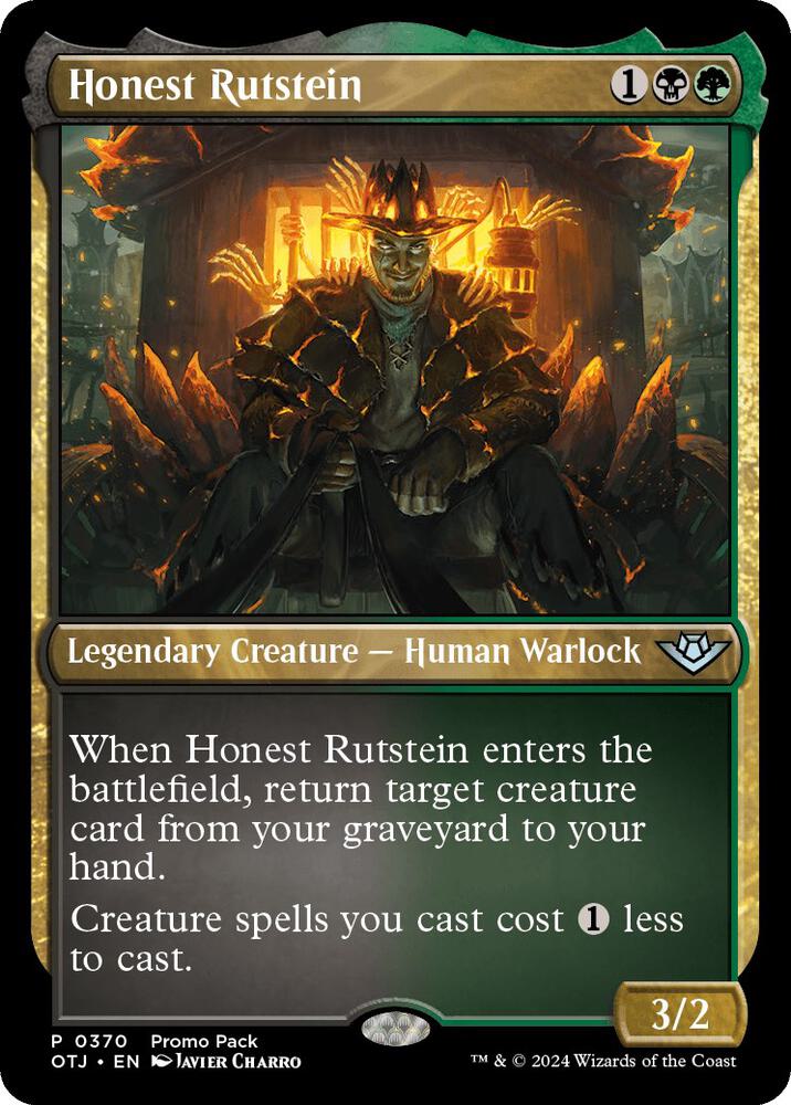 Honest Rutstein 370 card from Promo Pack: Outlaws of Thunder Junction