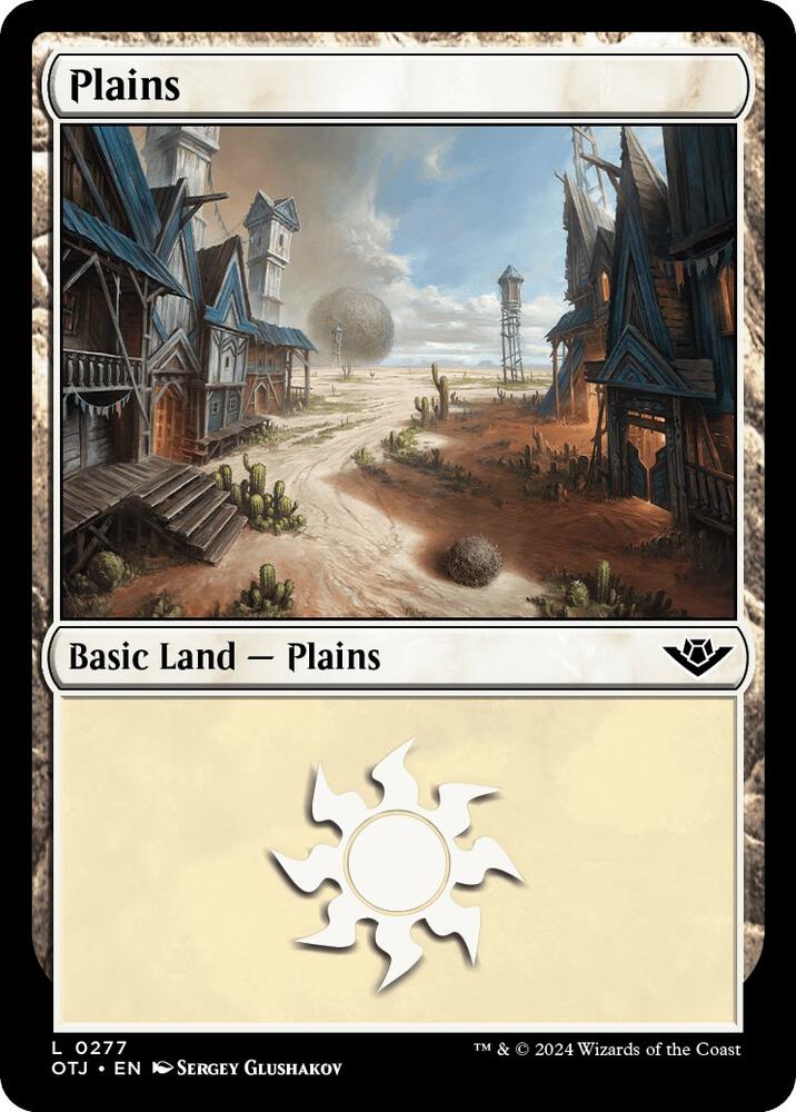 Plains 277 card from Outlaws of Thunder Junction