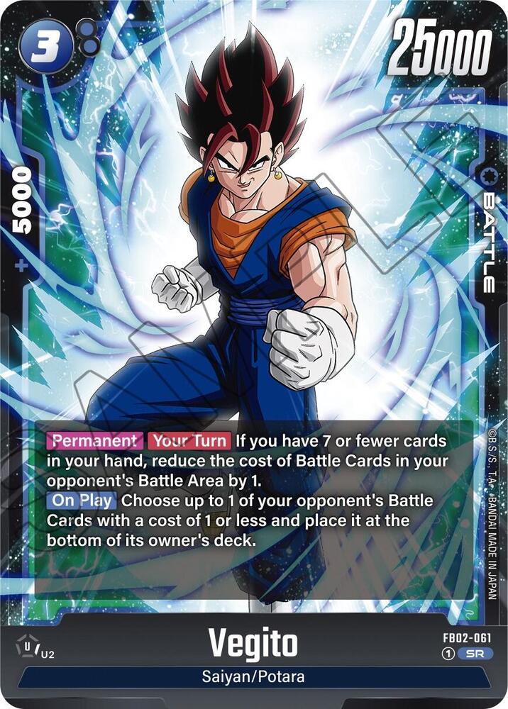 Vegito FB02-061 card from Blazing Aura