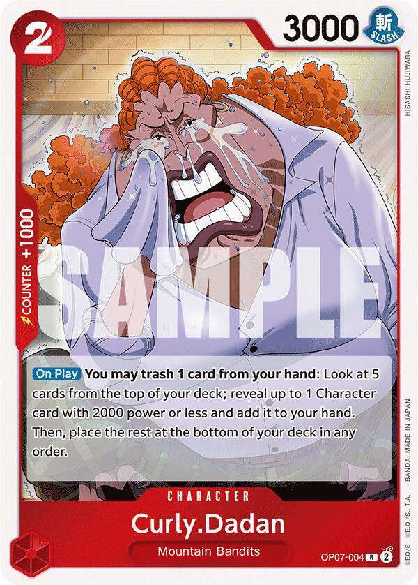 Curly.Dadan OP07-004 card from 500 Years in the Future