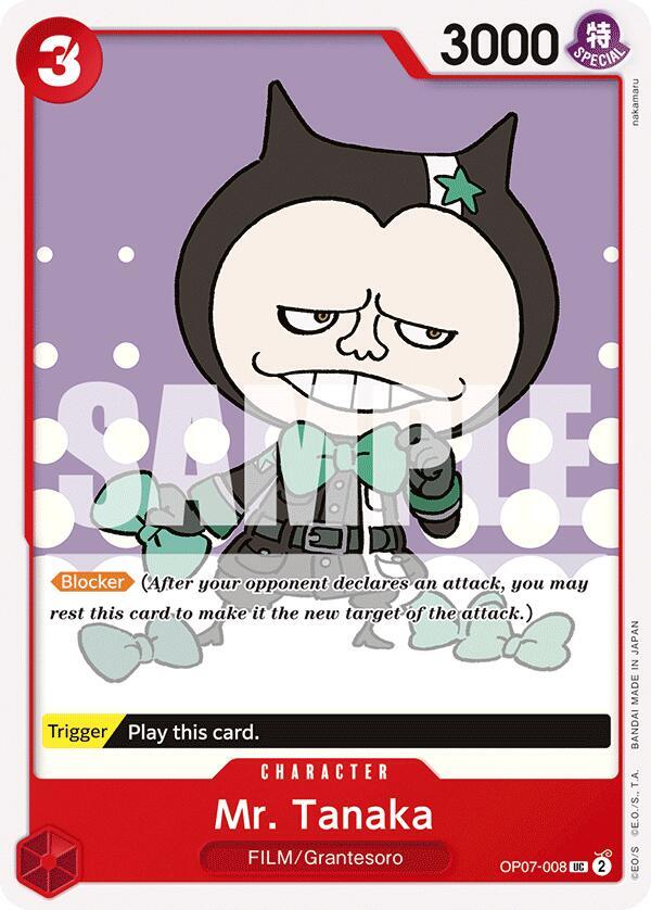 Mr. Tanaka OP07-008 card from 500 Years in the Future