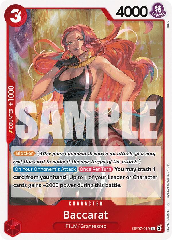 Baccarat OP07-010 card from 500 Years in the Future