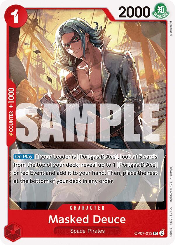 Masked Deuce OP07-013 card from 500 Years in the Future