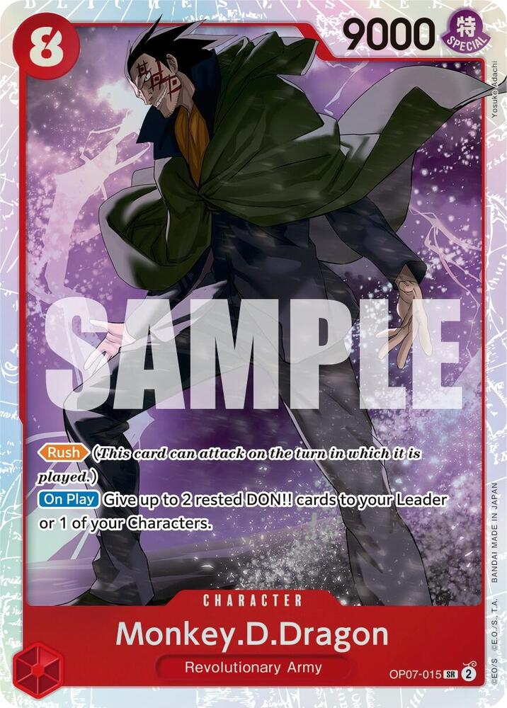 Monkey.D.Dragon OP07-015 card from 500 Years in the Future