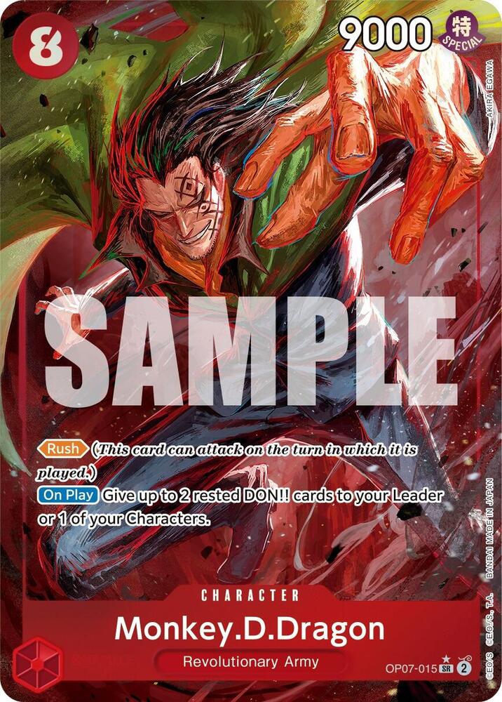 Monkey.D.Dragon (Parallel) OP07-015 card from 500 Years in the Future