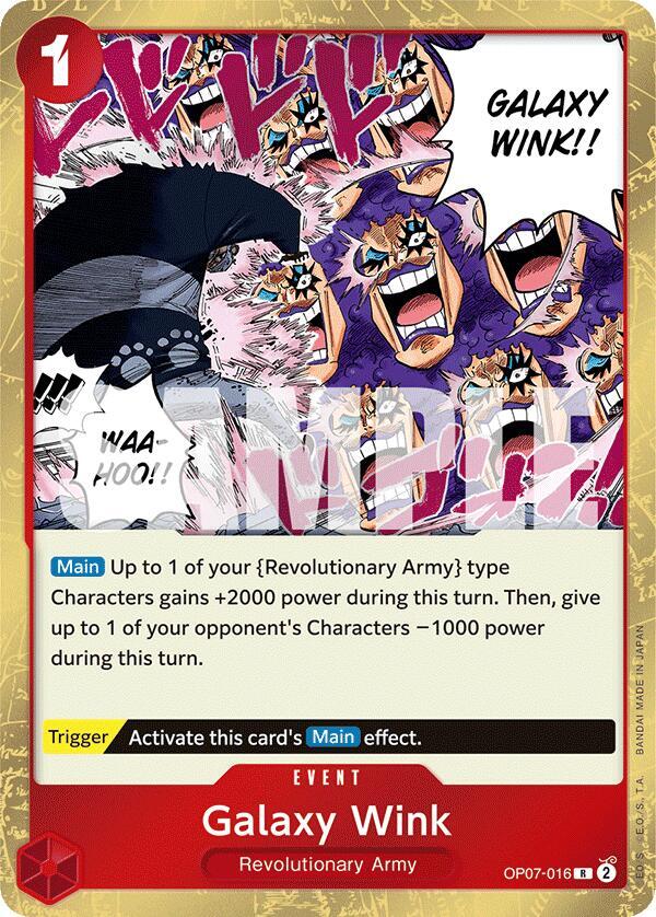 Galaxy Wink OP07-016 card from 500 Years in the Future