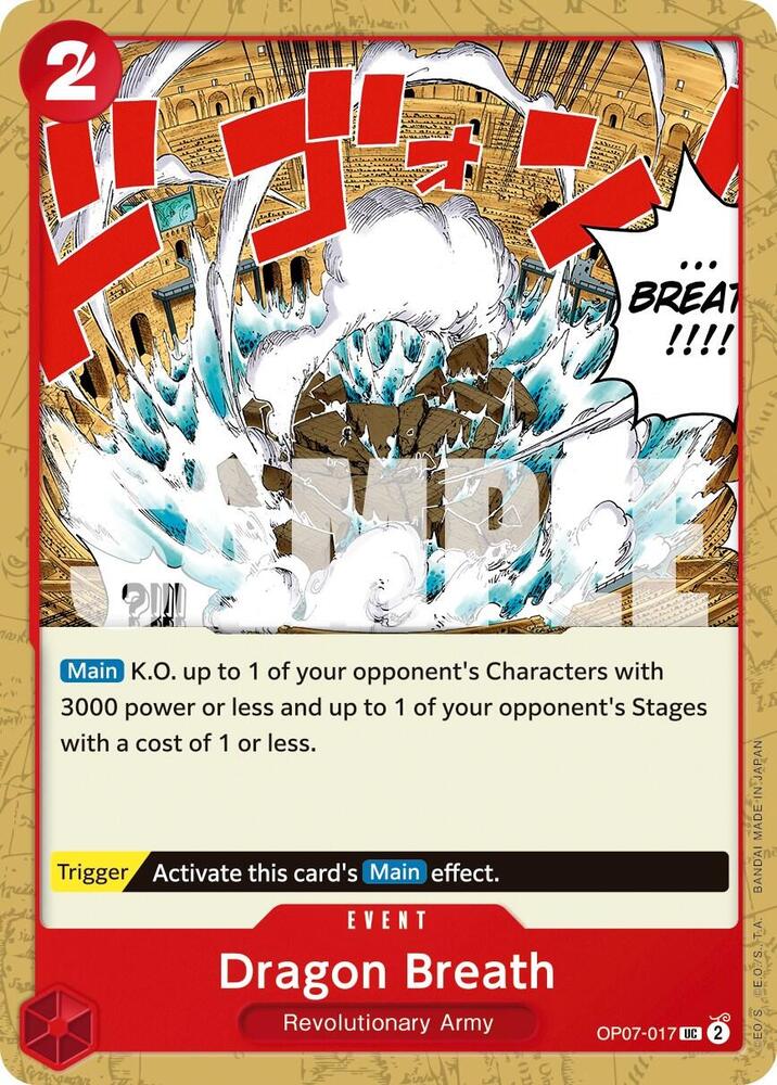 Dragon Breath OP07-017 card from 500 Years in the Future