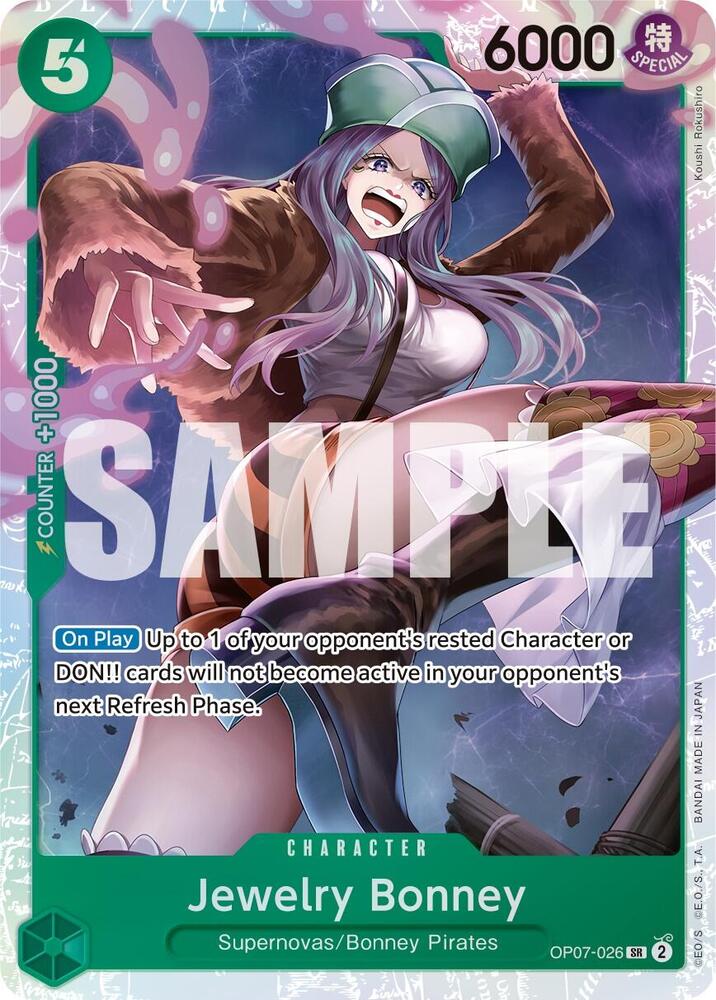 Jewelry Bonney OP07-026 card from 500 Years in the Future