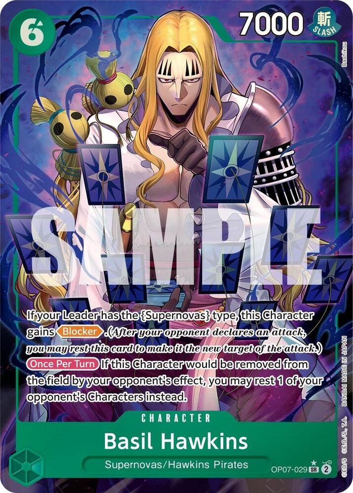 Basil Hawkins (Parallel) OP07-029 card from 500 Years in the Future