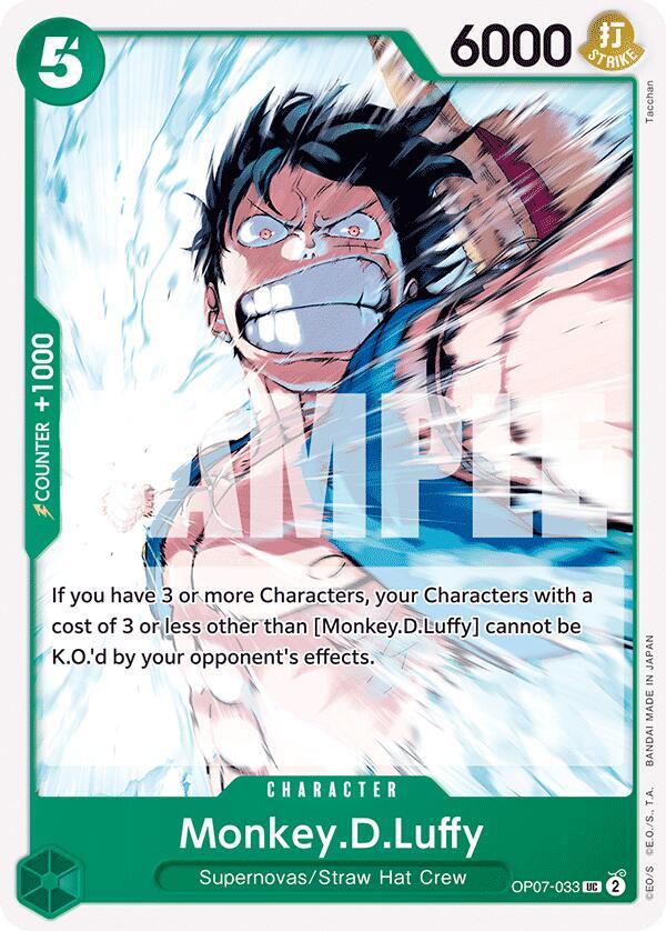 Monkey.D.Luffy OP07-033 card from 500 Years in the Future