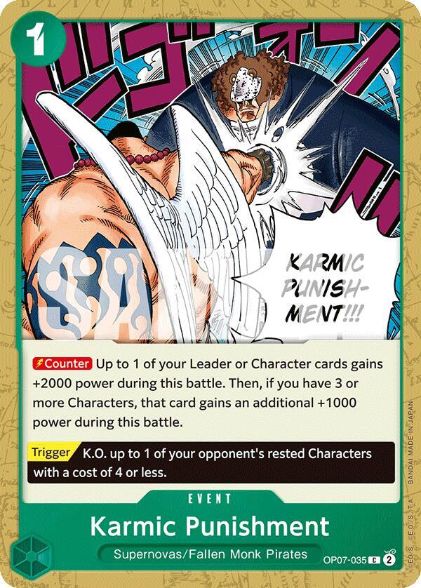 Karmic Punishment OP07-035 card from 500 Years in the Future