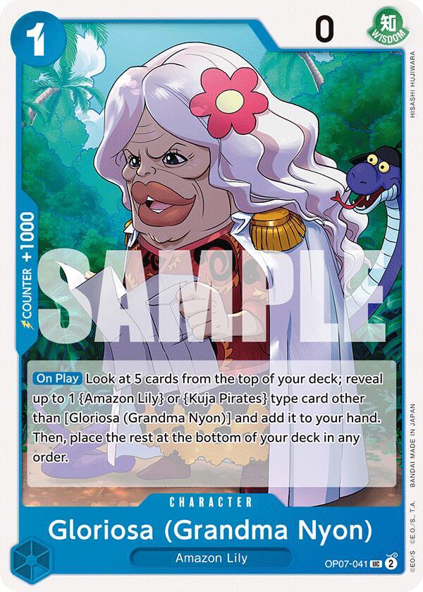 Gloriosa (Grandma Nyon) OP07-041 card from 500 Years in the Future