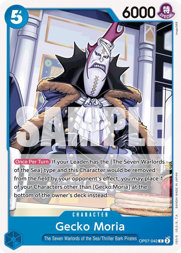 Gecko Moria OP07-042 card from 500 Years in the Future