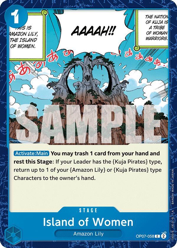 Island of Women OP07-058 card from 500 Years in the Future