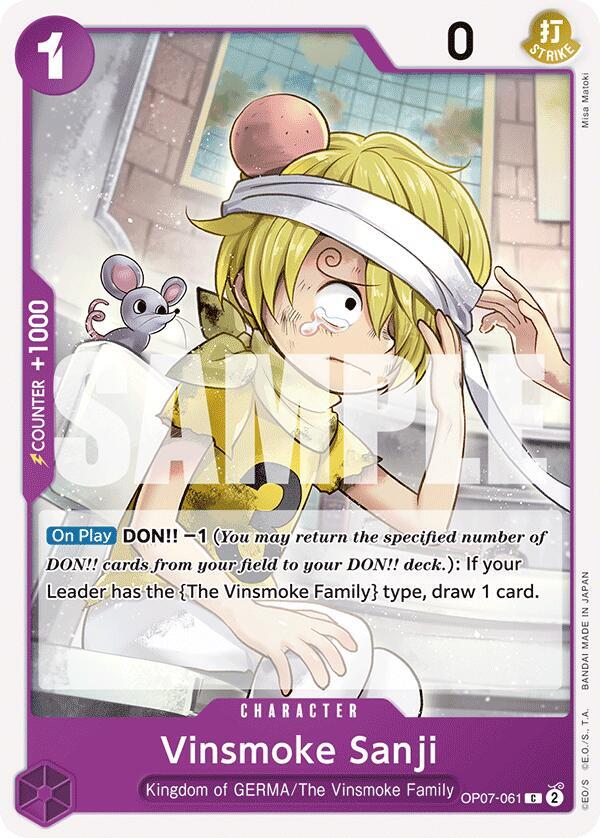 Vinsmoke Sanji OP07-061 card from 500 Years in the Future