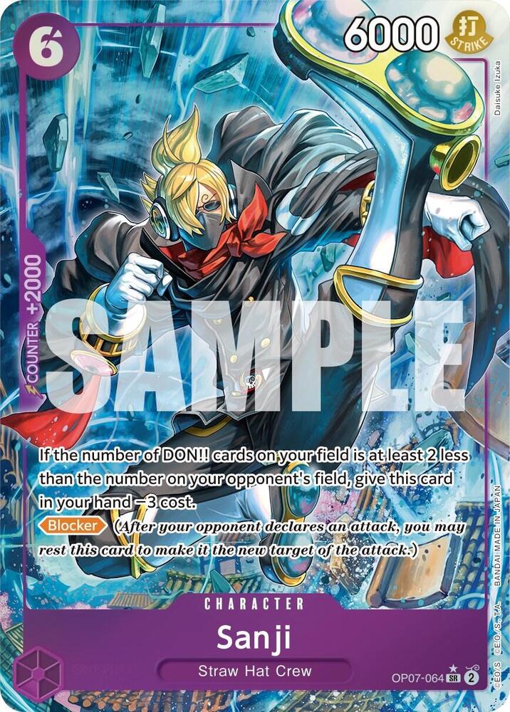 Sanji (Parallel) OP07-064 card from 500 Years in the Future