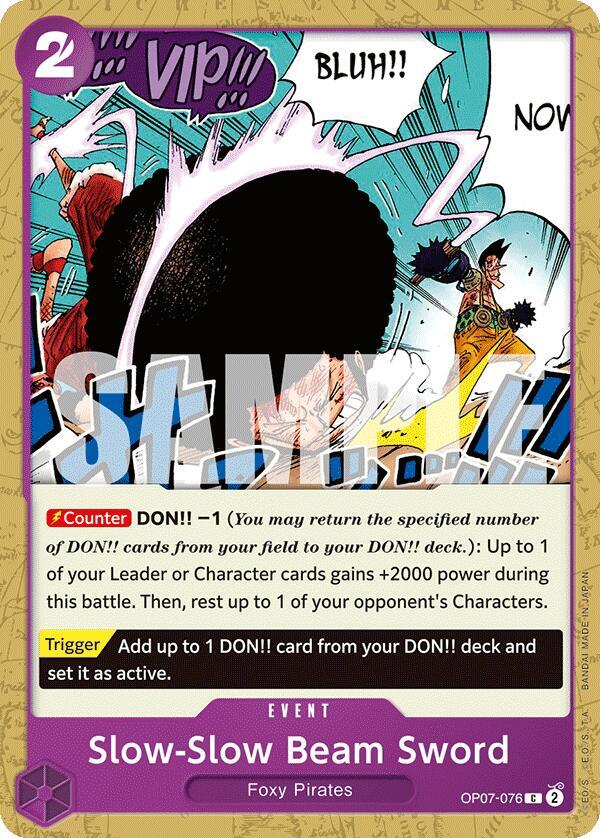 Slow-Slow Beam Sword OP07-076 card from 500 Years in the Future