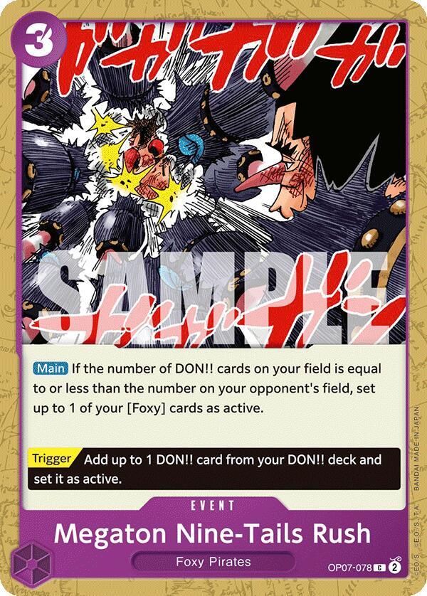 Megaton Nine-Tails Rush OP07-078 card from 500 Years in the Future