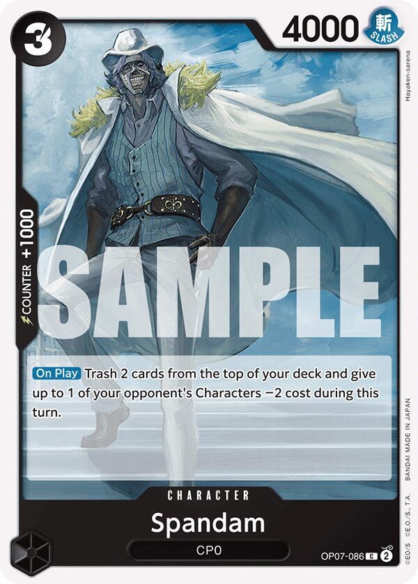 Spandam OP07-086 card from 500 Years in the Future
