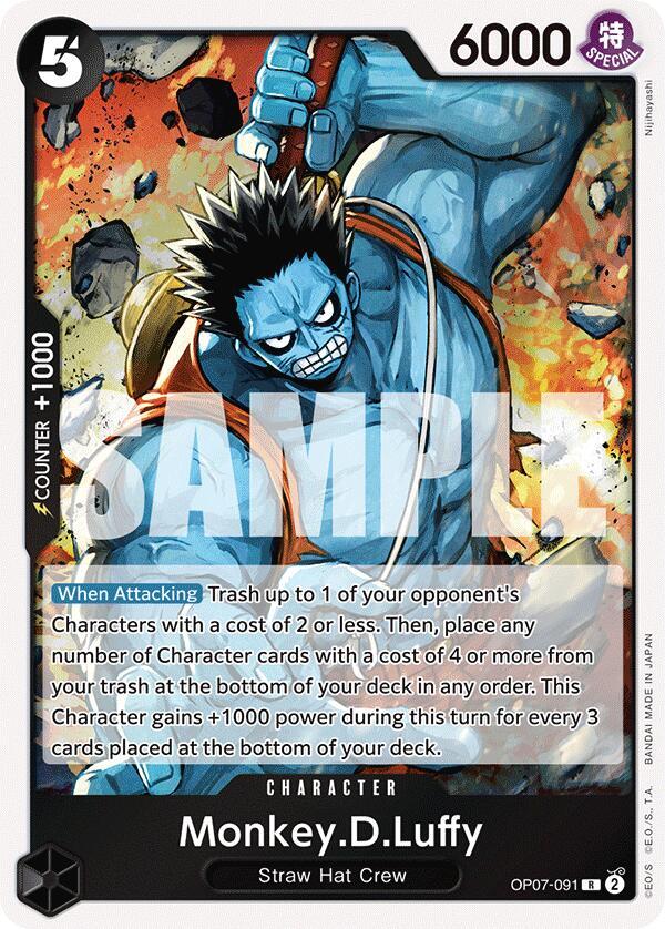 Monkey.D.Luffy OP07-091 card from 500 Years in the Future