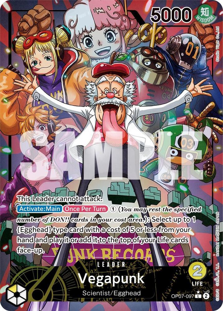 Vegapunk (Parallel) OP07-097 card from 500 Years in the Future