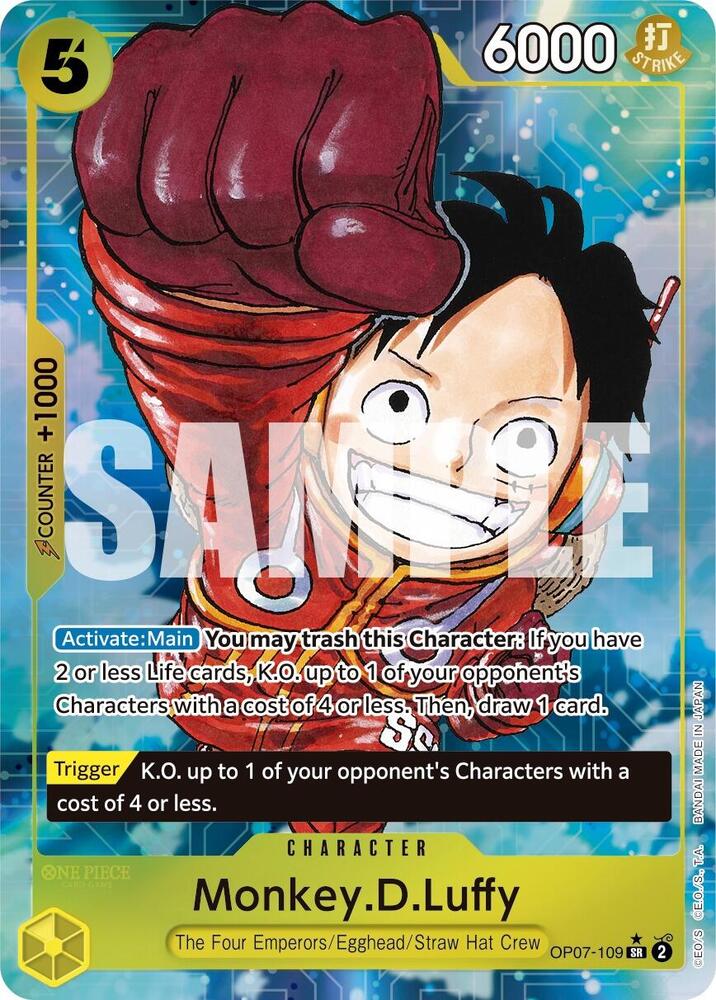 Monkey.D.Luffy (Parallel) OP07-109 card from 500 Years in the Future
