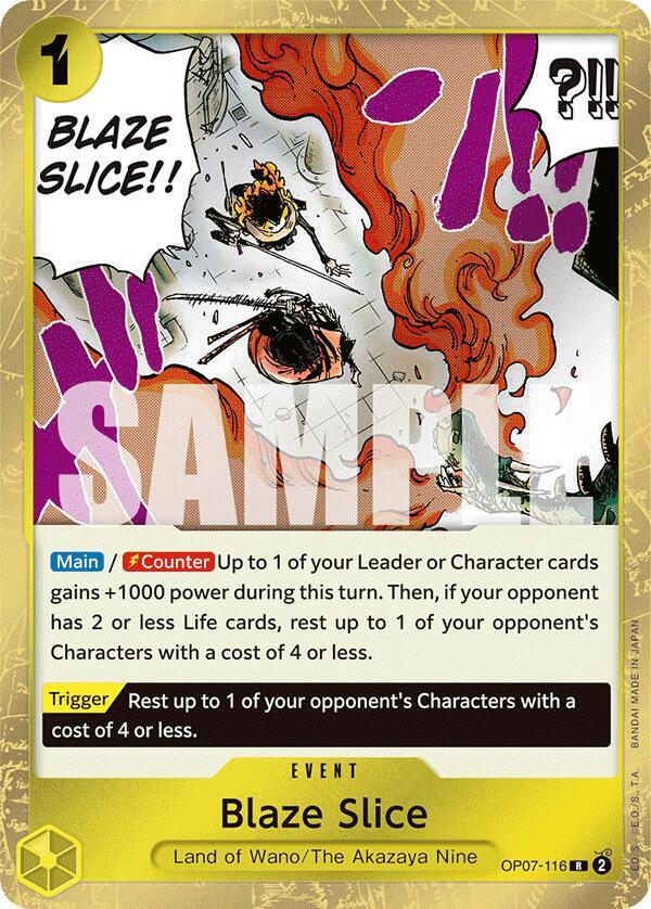 Blaze Slice OP07-116 card from 500 Years in the Future