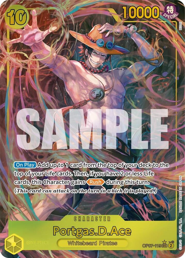 Portgas.D.Ace (Parallel) OP07-119 card from 500 Years in the Future