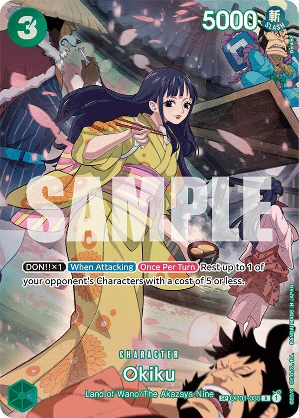 Okiku (SP) OP01-035 card from 500 Years in the Future
