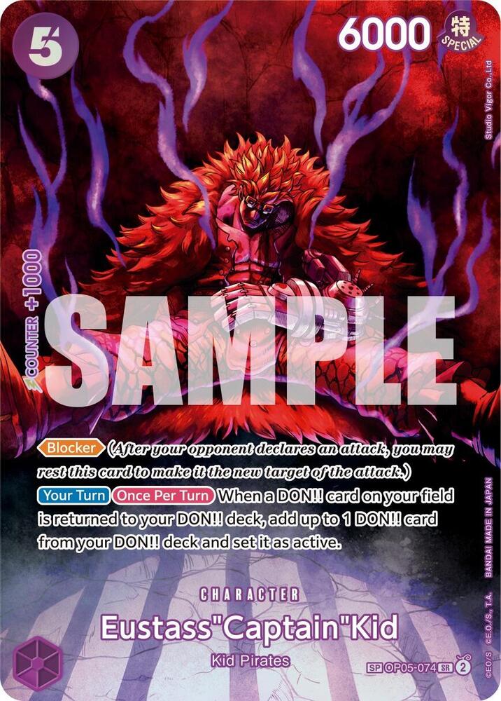 Eustass"Captain"Kid (SP) OP05-074 card from 500 Years in the Future
