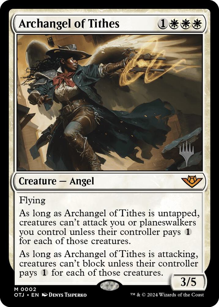 Archangel of Tithes 2 card from Promo Pack: Outlaws of Thunder Junction