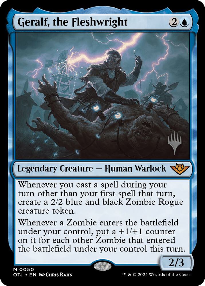 Geralf, the Fleshwright 50 card from Promo Pack: Outlaws of Thunder Junction